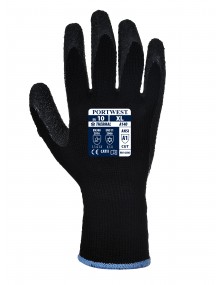 Portwest A140 - Thermal Grip Glove -Black  Latex Gloves